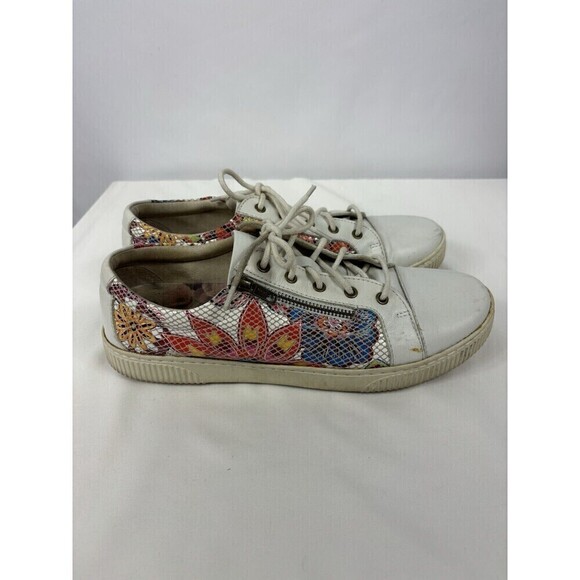 Born Mosaic Tamara Tamera Sneakers White Leather Brights 11 - Picture 2 of 12